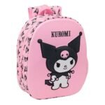 Mochila Infantil Kuromi 3D Rosa SAFTA Oficial