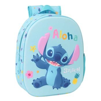 Mochila Disney Lilo & Stitch Stitch 3D Azul Claro Infantil