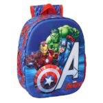 Mochila Marvel Avengers 3D SAFTA Azul Oscuro Infantil