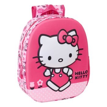Hello Kitty Mochila 3D Rosa Infantil Oficial SAFTA