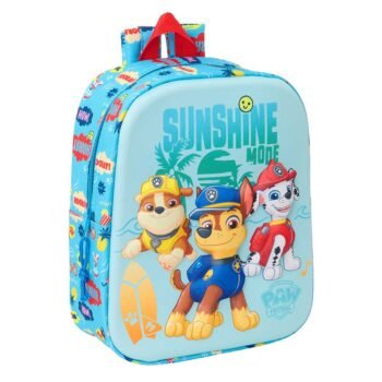 Paw Patrol Mochila Guarderia 3D Azul Infantil Oficial SAFTA
