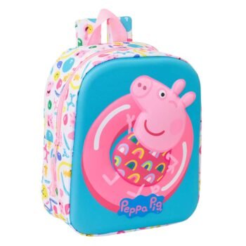 Mochila Guardería Peppa Pig 3D Rosa SAFTA Oficial Infantil