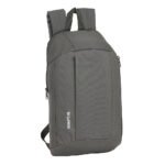 Articulos Safta Mini Mochila Safta Gris Humo | Cremallera Vertical