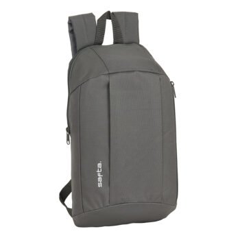 Articulos Safta Mini Mochila Safta Gris Humo | Cremallera Vertical