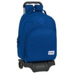 Blackfit8 Oxford Mochila Escolar SAFTA con Carro Azul