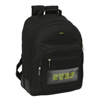 Mochila Doble Articulos Safta Surf Adaptable Carro NEGRO