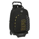 Blackfit8 Zone Mochila Escolar con Carro Reciclada Negra SAFTA