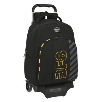 Blackfit8 Zone Mochila Escolar con Carro Reciclada Negra SAFTA