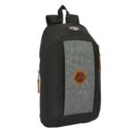 Blackfit8 Old School Mini Mochila Reciclada Negra/Gris