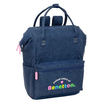 Mochila Benetton Denim con Asas para Portátil 13" Vaquera