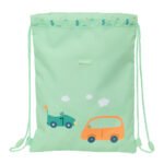 Saco Preescolar Articulos Safta Coches Plano Junior Verde Agua