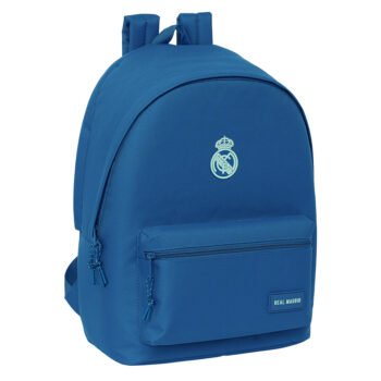 Real Madrid Chica Azul Mochila Doble Portátil 15.6" USB Oficial SAFTA