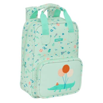 Articulos Safta Preescolar Fiesta - Mochila Infantil con Asas VERDE
