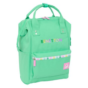 Benetton Mint: Mochila con Asas para Portátil 13" - Verde Menta