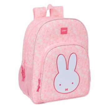 Miffy Flores Mochila Escolar Adaptable a Carro SAFTA Rosa Palo