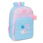 Mochila Escolar Blackfit8 Smile Adaptable a Carro Azul/Claro