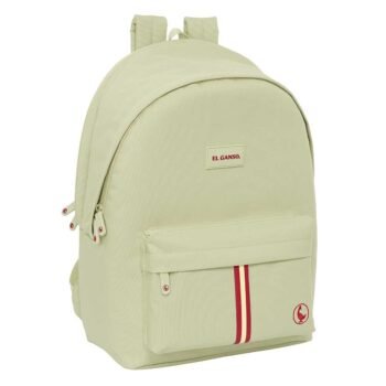El Ganso Basics Mochila Doble Portátil 15,6" USB Antirrobo Beige