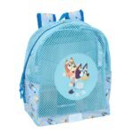 Mochila Infantil Bluey Anti-Arena Azul Claro