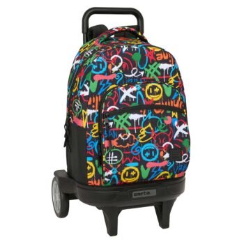 Articulos Safta Graffiti Colors - Mochila Grande Ruedas Compacta Extraíble