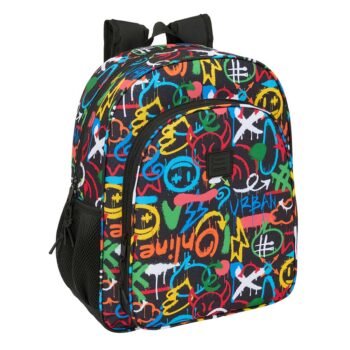 Mochila Junior Adaptable Carro Articulos Safta Graffiti Colors