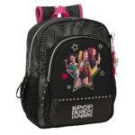 K-Pop Demon Hunters Energy Mochila Junior Adaptable a Carro NEGRA