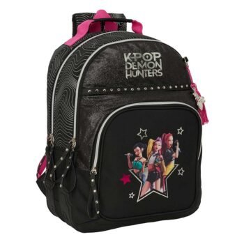 K-Pop Demon Hunters Energy Mochila Doble Adaptable Carro NEGRO