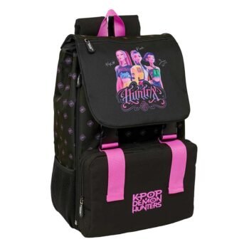 K-Pop Demon Hunters Oficial Mochila Extensible Negra SAFTA Escolar