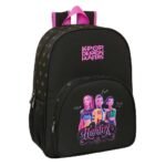 K-Pop Demon Hunters Negra - Mochila Escolar Adaptable a Carro
