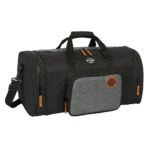 Blackfit8 "Old School" Bolsa Deporte Reciclado Negro