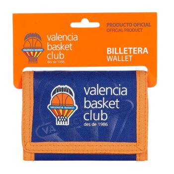 Billetera Oficial Valencia Basket Escolar SAFTA - Azul y Naranja