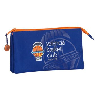 Valencia Basket Portatodo Triple Oficial SAFTA Preescolar AZUL NARANJA