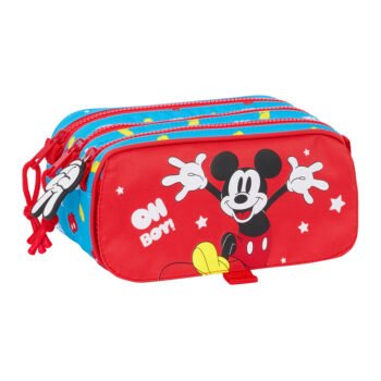 Portatodo Triple Disney Mickey Mouse Fantastic Azul/Rojo Oficial SAFTA