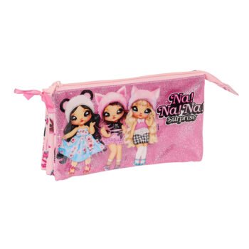 Nanana Fabulous Portatodo Triple Rosa SAFTA | Estuche Escolar Preescolar