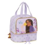 Wish Portameriendas LILA - Original SAFTA para Preescolar ¡Doble Compartimento!