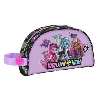 Neceser Escolar Monster High Creep Adaptable a Carro SAFTA Negro