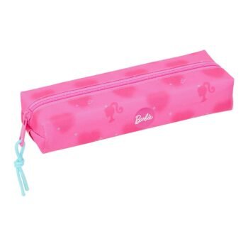 Barbie Corazones Portatodo Rectangular con Goma Elástica Rosa