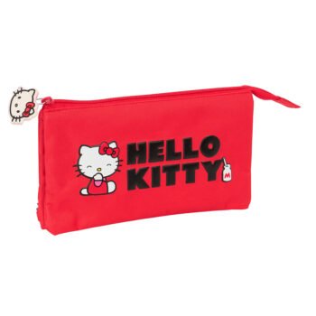 Hello Kitty "Iconic" Portatodo Triple Rojo - SAFTA Material Escolar