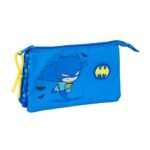 Portatodo Triple Batman Preescolar AZUL Oficial SAFTA