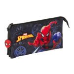Portatodo Triple Spiderman Avengers Attack Negro - SAFTA Oficial Marvel