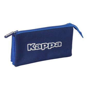 Kappa Rain Portatodo Triple Azul | Estuche Escolar 3 Cremalleras