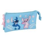 Disney Lilo & Stitch Stitch "Happy" Portatodo Triple Celeste
