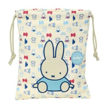 Miffy "Buddy" Saquito Merienda Reciclado Repelente Agua Beige/Pastel
