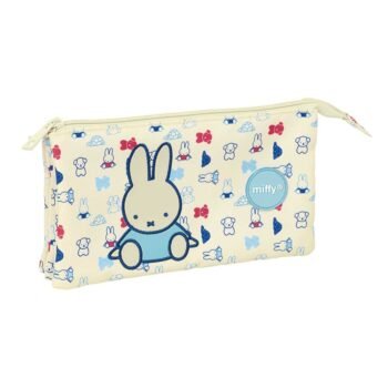 Miffy Buddy Portatodo Triple Reciclado BEIGE PASTEL | Resistente al Agua