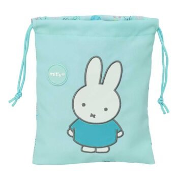 Miffy "Friends" Saquito Merienda Reciclado Azul/Pastel