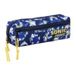 Portatodo Triple Pequeño Sonic City AZUL SAFTA con Goma Elástica