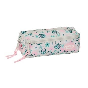 Minnie Mouse Minty Portatodo Triple Pequeño Rosa Floral SAFTA