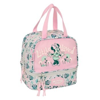 Minnie Mouse Minty Portameriendas Escolar Disney Rosa Floral Oficial