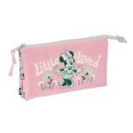 Portatodo Triple Minnie Mouse Minty Disney Rosa Floral SAFTA