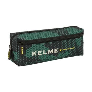 Kelme Camo Portatodo Triple Verde/Negro Pequeño con Goma Elástica
