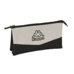 Kappa Grey Portatodo Triple Escolar | Estuche 3 Compartimentos Gris Oficial